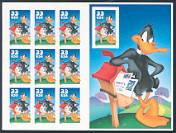Daffy Duck Commemorative Pane Die-Cut 10th Stamp United States, 1999